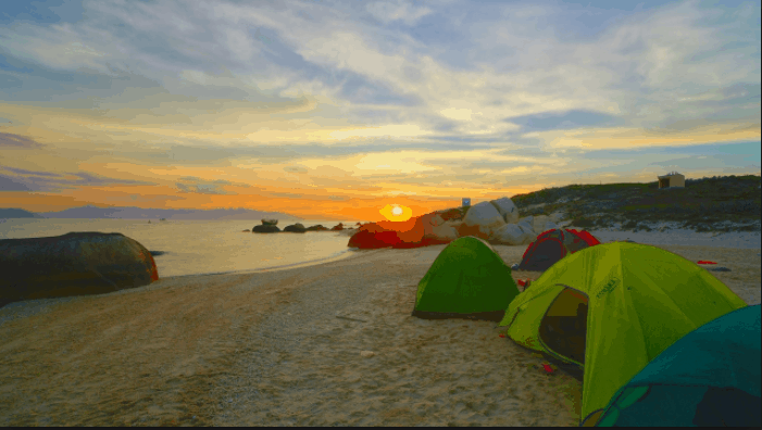 Cắm trại trên đảo ngắm cảnh đêm rất thú vị